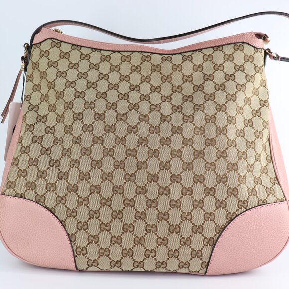 *NEW* Gucci GG Monogram Large Margaux Hobo Beige Soft Pink - Picture 5 of 16